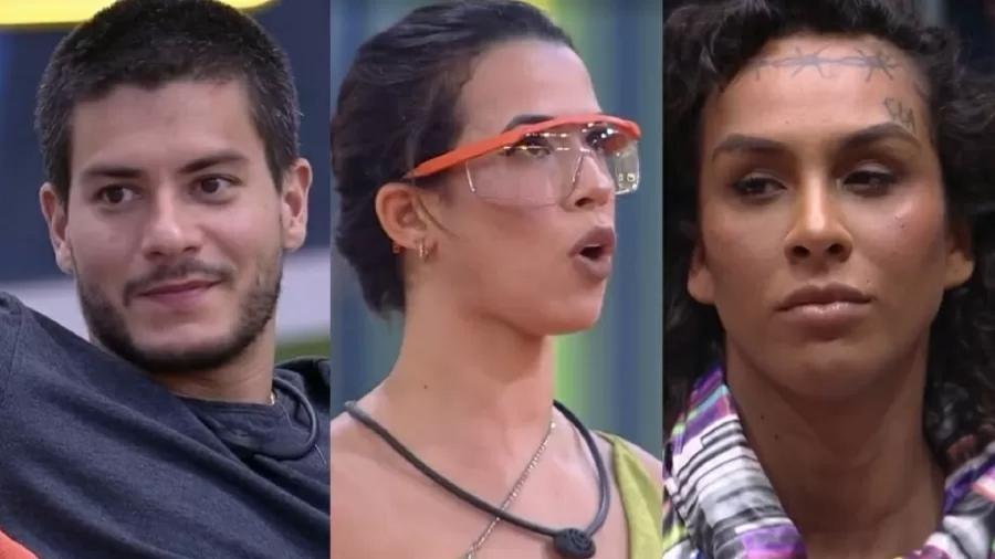 BBB 22: Arhur, Larissa e Linn da Quebrada no paredão - BBB 22: Arhur, Larissa e Linn da Quebrada no paredão