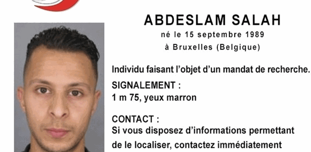Abdeslam em foto divulgada pela polícia francesa; suspeito continua à solta - Reprodução/Twitter