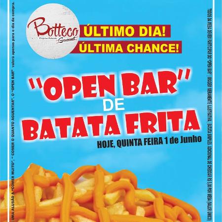 Open bar de batata frita - Reprodução/Facebook