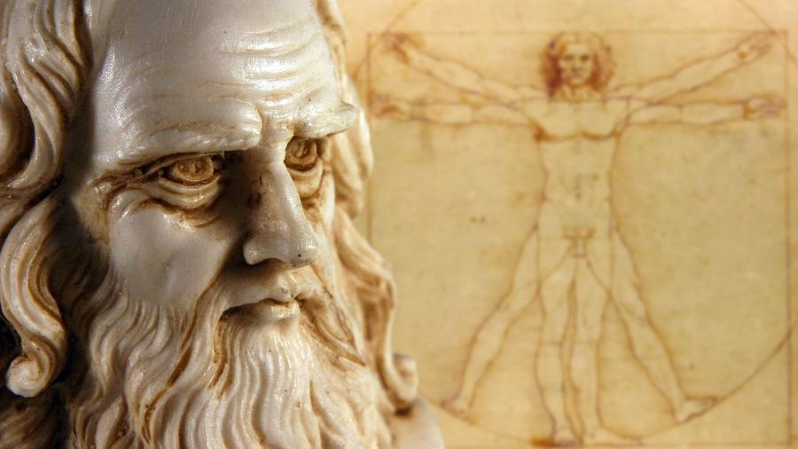 O Homem Vitruviano, do gênio renascentista Leonardo Da Vinci - Getty Images/iStockphoto