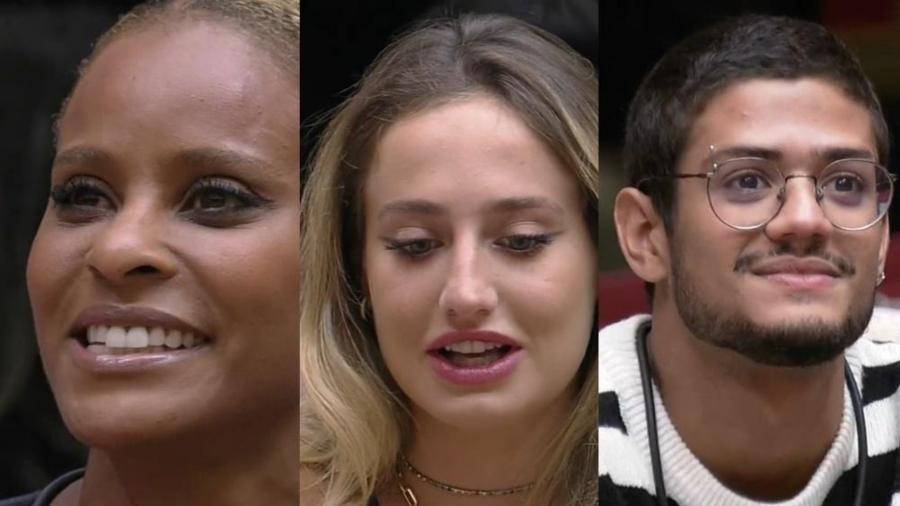 BBB 23: Aline Wirley, Bruna e Gabriel Santana no 11º paredão - Reprodução/Globoplay