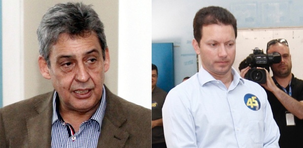 O atual vice-prefeito, Sebastião Melo (PMDB), à esq., e o deputado federal Nelson Marchezan Jr. (PSDB) disputam a Prefeitura de Porto Alegre