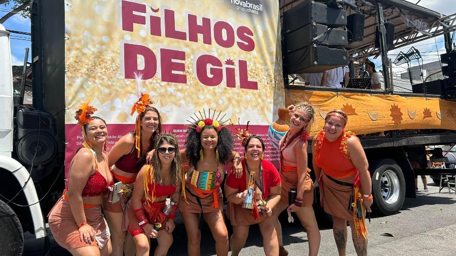 Integrantes do bloco 'Filhos de Gil' não titubearam na hora de apontar música do cantor para definir o Carnaval