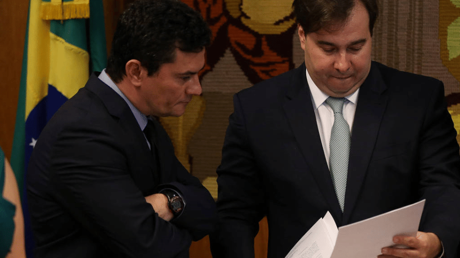 Rodrigo Maia recebe projeto anticrime de Sergio Moro - Pedro Ladeira - 19.fev.2019/Folhapress