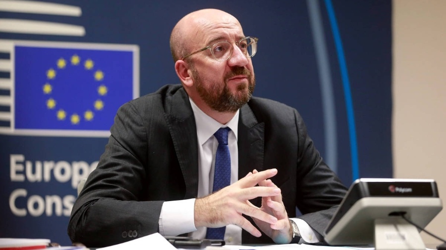 Charles Michel, presidente do Conselho Europeu, em Bruxelas: resposta da UE à pandemia tem sido superior a pacotes de EUA e China - Stephanie Leqocq - 10.mar.2020/Reuters