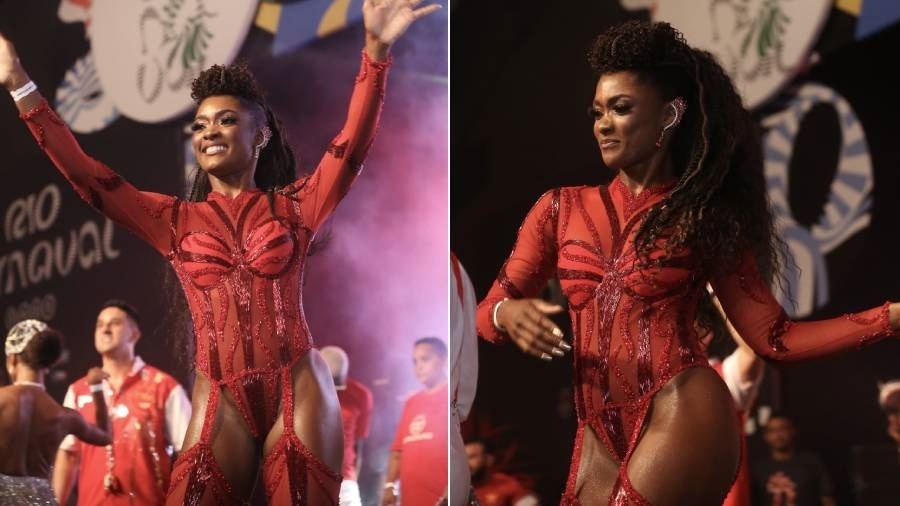 Erika Januza em desfile da Viradouro - Roberto Filho/Brazil News