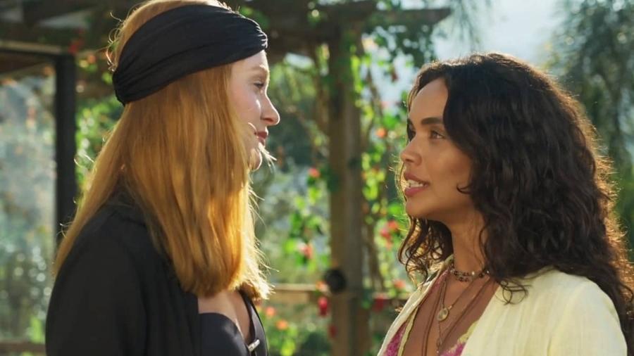 Preciosa (Marina Ruy Barbosa) e Luna (Giovana Cordeiro) em "Fuzuê" - Reprodução Vídeo/TV Globo