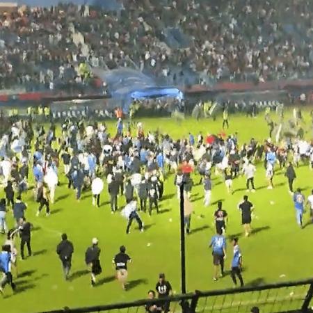 Violência em jogo de futebol na Indonésia deixa 127 mortos - Reprodução/Twitter