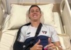 São Paulo: Patryck recebe alta após fraturar clavícula em queda no clássico - Reprodução/Instagram/@patrycklanza