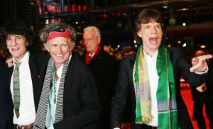 Ron Wood, Keith Richards e Mick Jagger, no festival Berlinale em 2008 (Foto: Getty Images)