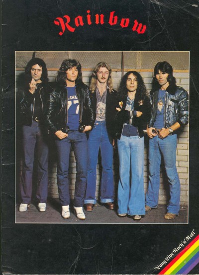 Capa do programa oficial dos shows da turnê de 1977-1978,, do disco 'Long Live Rock'n'Roll': da esq. para a dir., Blackmore, Bob Daisley (baixo), David Stone (teclados), Dio (vocais) e Cozy Powell (bateria)
