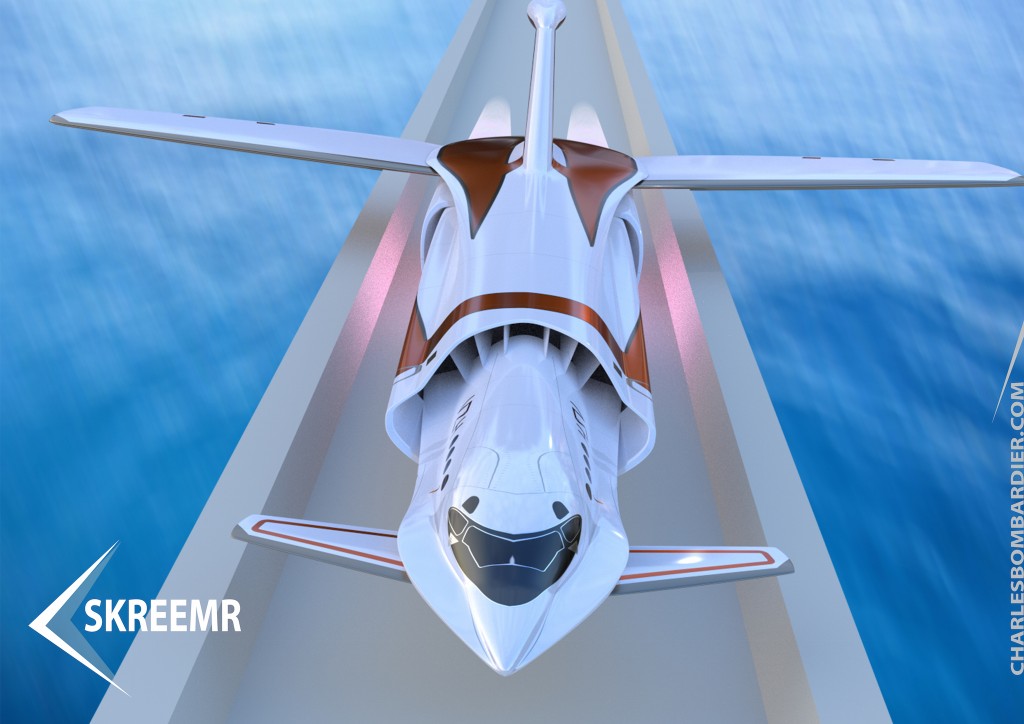 O conceito é de um avião que voaria dez vezes mais rápido que a velocidade do som (Ray Mattison/Charles Bombardier/Divulgação)