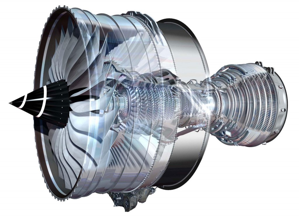 Ilustração mostra como é um motor de avião por dentro (Imagem: Divulgação/Rolls-Royce)