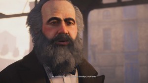 Karl Marx também aparece no jogo.