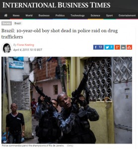 Texto do International Business Times sobre violência no Rio
