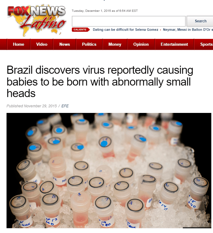 Reportagem da rede Fox sobre o zika no Brasil