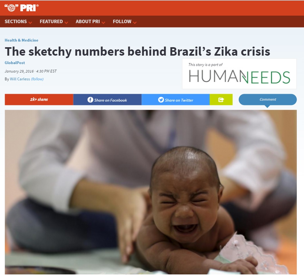 Surto de zika monopoliza noticiário internacional sobre o Brasil 