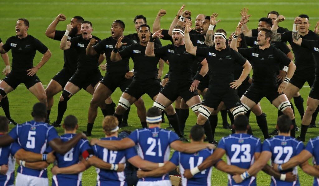 All Blacks fazem o Haka antes da partida contra a Namíbia no Mundial de rúgbi (Crédito: Action Images/Reuters/Paul Childs Livepic)