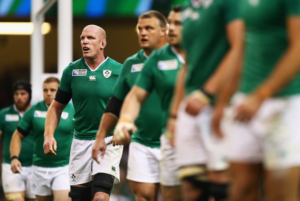 Adeus de um gigante: o irlandês Paul O’Connell, em foco, se despede da seleção e do Mundial. Créditos: Getty Images