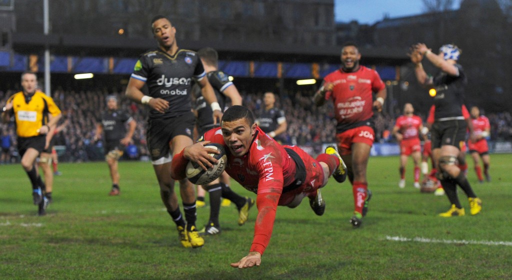 Sul-africano Bryan Habana, artilheiro em Copas do Mundo, em ação pelo Toulon Crédito: Harry Trump/Getty Images 