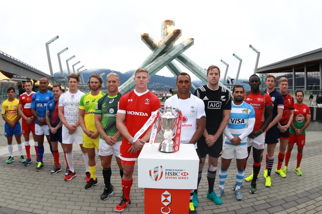 Capitães perfilam na apresentação do Vancouver 7’s. (Crédito: Martin Seras Lima)