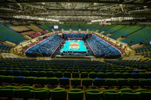 Palco do basquete nas Olimpíadas, a Arena Carioca 1 vai receber os jogos do GP neste fim de semana (foto: Bruno Miani/Inovafoto/CBV)