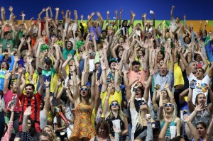 O voleibol paralímpico contou com ótima presença de público