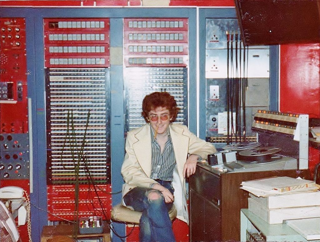 Glenn Berger nos estúdios A&R, Nova York, anos 70