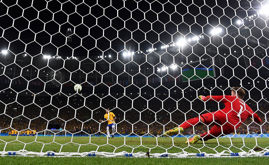 Neymar marca gol do título do Brasil na Rio-2016 (Crédito: Laurence Griffiths/Getty Images)