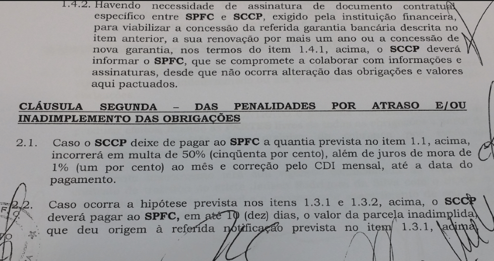 Multa prevista em caso de atraso