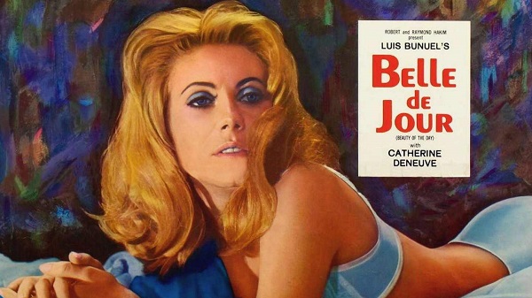 Catherine Deneuve no cartaz do filme A Bela da Tarde