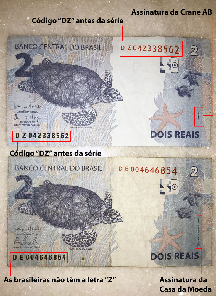 Notas raras: cédulas de R$ 2 importadas circulam no Brasil