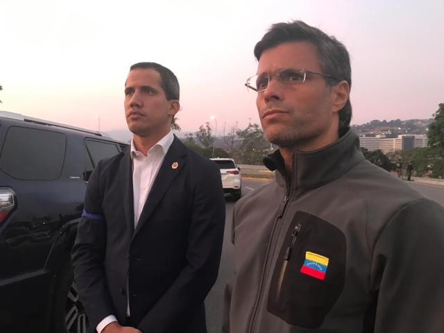 Guaidó e López