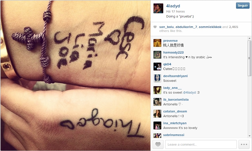 Daniella Semaan mostra prova de tatuagem Reprodução/Instagram