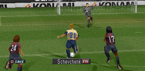 Jogando WINNING ELEVEN 2002 do PS1