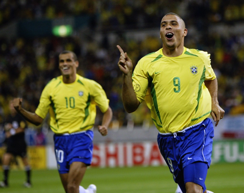 Ronaldo na Copa de 2002. Foto: Alex Livesey/Getty Images