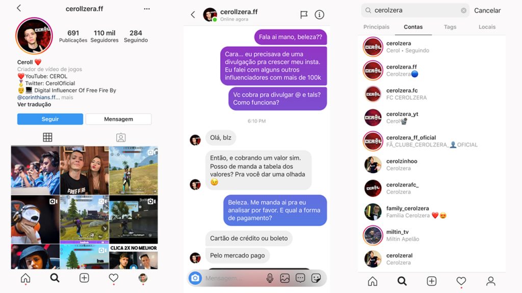 Free Fire no Instagram: você está seguindo o pro-player certo ou um fake? -  UOL Start