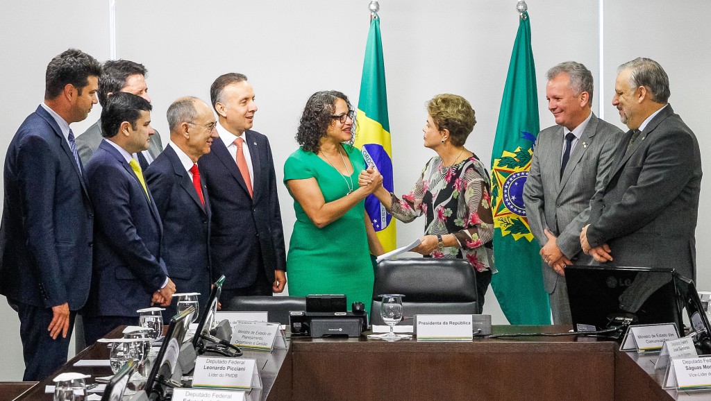 Brasília - DF, 15/09/2015. Presidenta Dilma Rousseff durante reunião líderes da base aliada na Câmara dos Deputados. Foto: Roberto Stuckert Filho/PR.