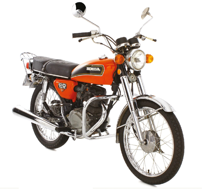 1976 - A primeira CG já veio com motor 4 tempos, 125 cc com 11 cv
