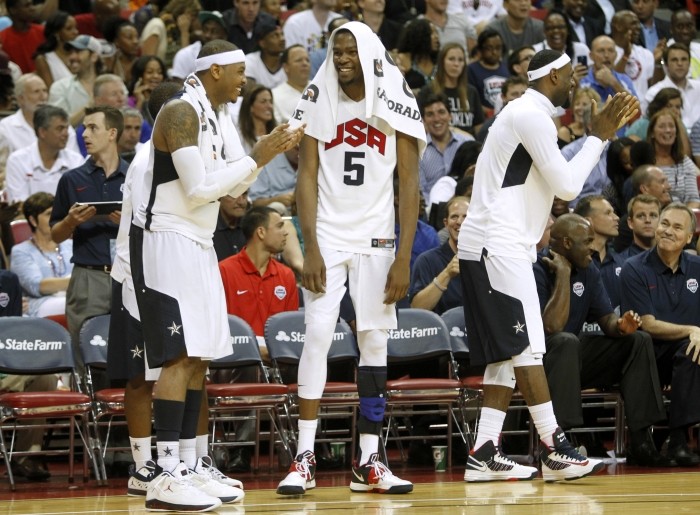 Carmelo, Durant e LeBron: Team USA