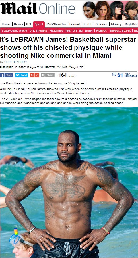 Tanquinho de LeBron chama atenção em praia nos EUA - Esporte - UOL Esporte