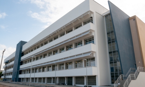 A fachada do novo laboratório, na UFRJ. Foto: brasil2016.gov