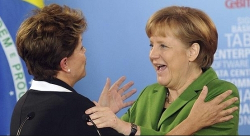 Dilma em encontro com Merkel, no G20. 