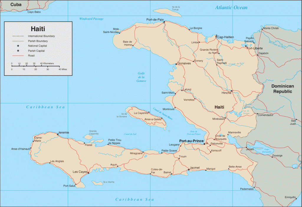 Mapa do Haiti - Foto: Reprodução