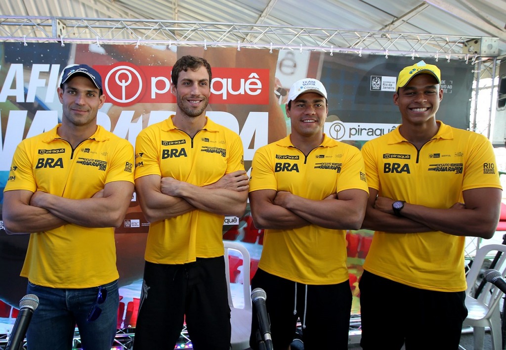 Equipe brasileira: Nicholas Santos, Guilherme Guido, Felipe França e Matheus Santana (foto: Satiro Sodré)