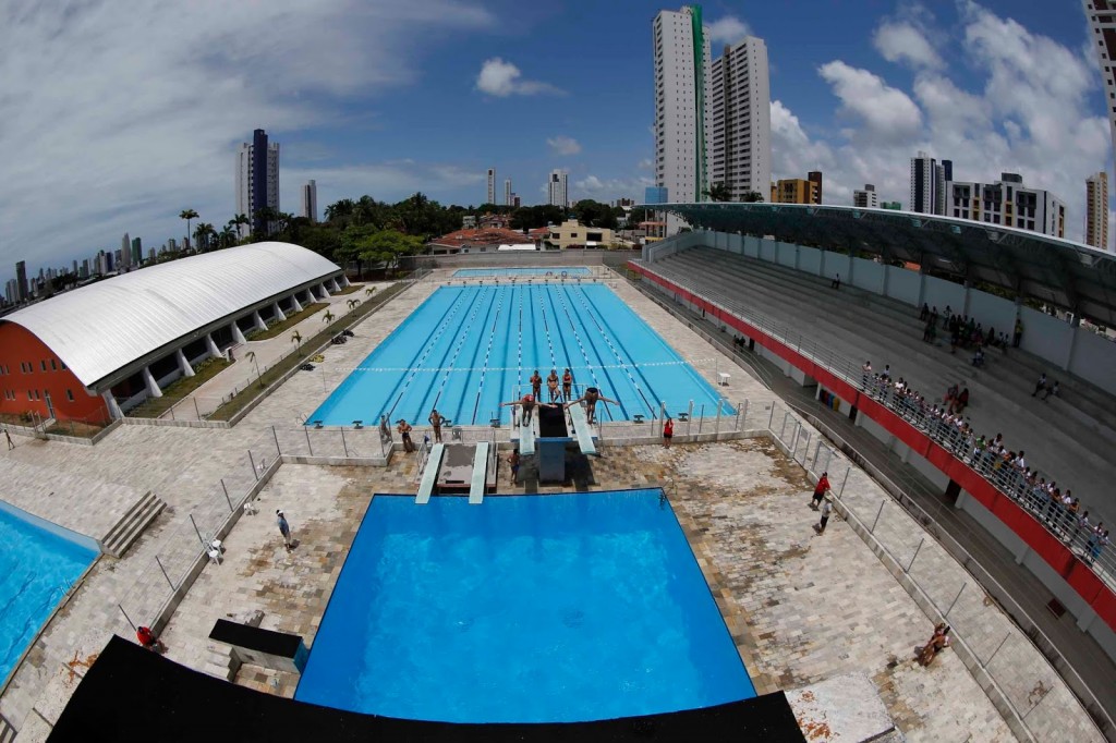 Vista da piscina da Vila Olímpica Parahyba, em João Pessoa - Foto: Alice Kohler/CBDA