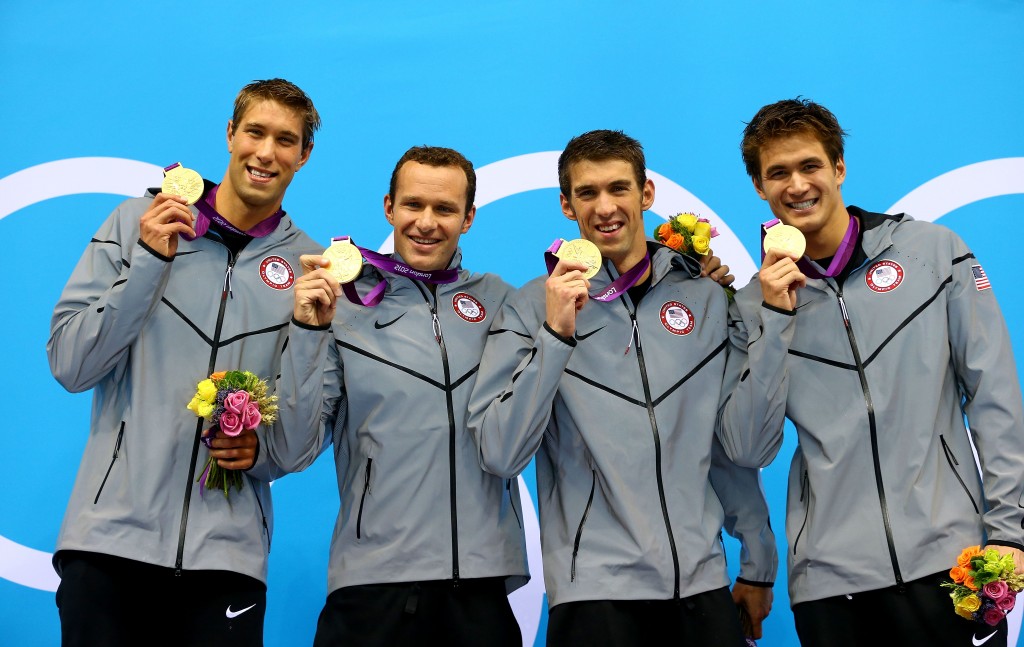 O quarteto campeão em Londres-2012 - Foto: Al Bello/Getty Images
