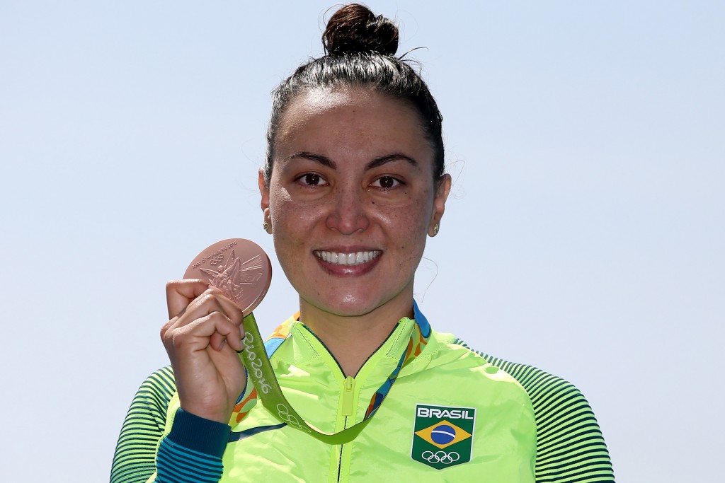 Poliana Okimoto é medalha de bronze - Foto: Satiro Sodré/SSPress