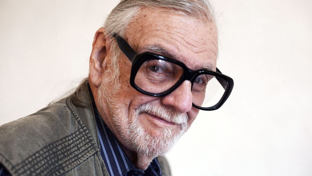 LUCCA, ITALY - APRIL 07: American film Director, screen writer and editor George Romero poses for a photo after attending a press conference during the Lucca Film Festival 2016 on April 7, 2016 in Lucca, Italy. (Photo by Laura Lezza/Getty Images)