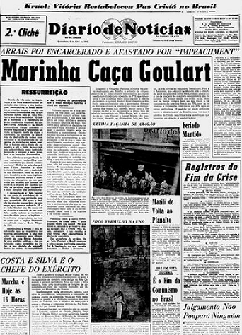 RÃ©sultat de recherche d'images pour "jornais brasil 1965 goulart"